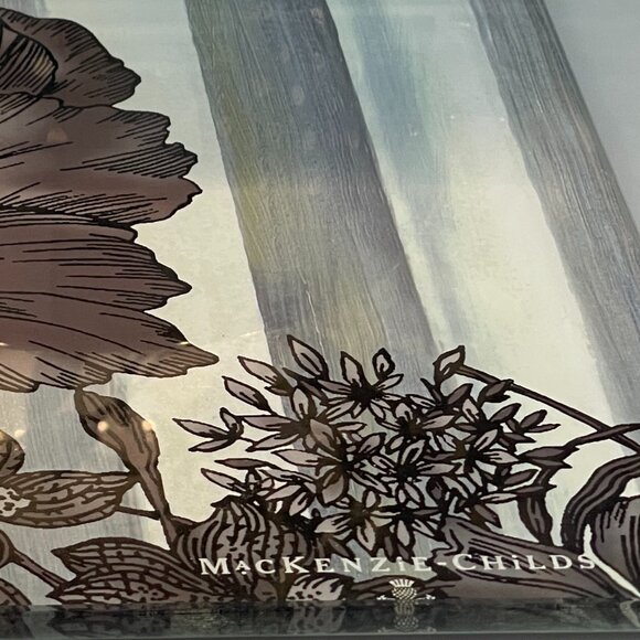 MacKenzie-Childs Sterling Garden Glass Worktop Saver / Serving Board - Picture 15 of 16